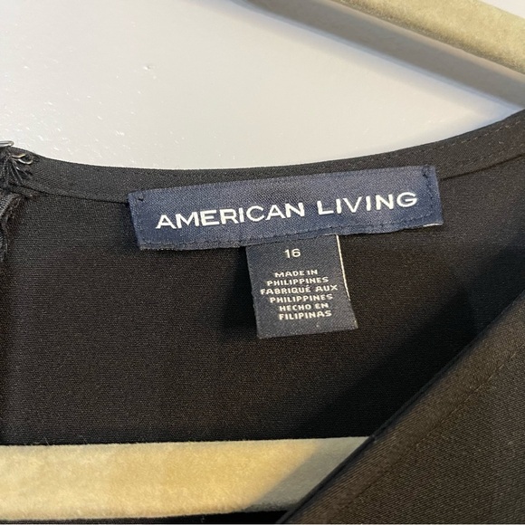 American Living Women’s Black Bell Sleeve Sheath Dress 16 - Picture 4 of 9